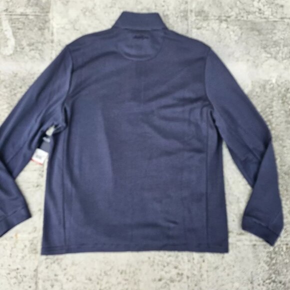Ben Hogan Men Sweater Micro Jacquard 1/4 Zip Golf Sweater Blue Size M NWT - Picture 4 of 13